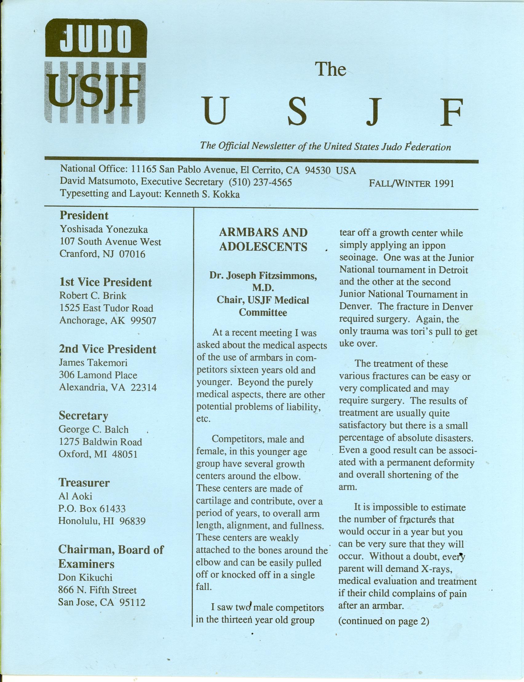 Fall 1991 The USJF